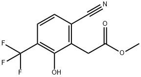 Methyl 6-cyano-2-hydroxy-3-(trifluoromethyl)phenylacetate Structure