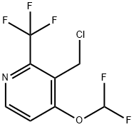 3-Chloromethyl-4-difluoromethoxy-2-(trifluoromethyl)pyridine Structure