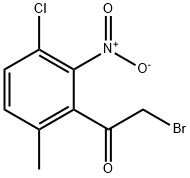 3'-Chloro-6'-methyl-2'-nitrophenacyl bromide Structure