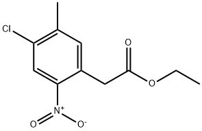 Benzeneacetic acid, 4-chloro-5-methyl-2-nitro-, ethyl ester Structure