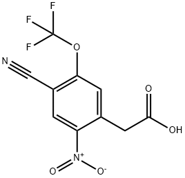 4-Cyano-2-nitro-5-(trifluoromethoxy)phenylacetic acid Structure