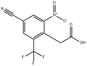 4-Cyano-2-nitro-6-(trifluoromethyl)phenylacetic acid Structure