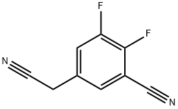 5-Cyano-3,4-difluorophenylacetonitrile Structure