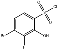 4-Bromo-3-fluoro-2-hydroxybenzenesulfonyl chloride Structure