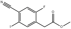 Methyl 4-cyano-2-fluoro-5-iodophenylacetate Structure