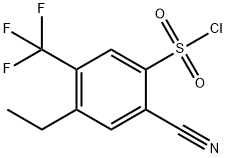 2-Cyano-4-ethyl-5-(trifluoromethyl)benzenesulfonylchloride Structure