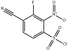 4-Cyano-3-fluoro-2-nitrobenzenesulfonyl chloride Structure