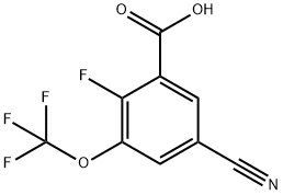 5-Cyano-2-fluoro-3-(trifluoromethoxy)benzoic acid Structure