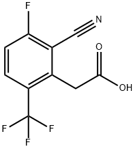 2-Cyano-3-fluoro-6-(trifluoromethyl)phenylacetic acid Structure