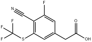 4-Cyano-3-fluoro-5-(trifluoromethylthio)phenylacetic acid Structure