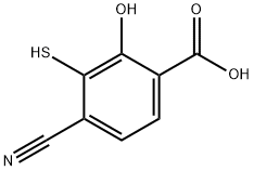 4-Cyano-2-hydroxy-3-mercaptobenzoic acid Structure