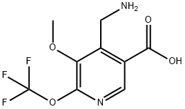 4-(Aminomethyl)-3-methoxy-2-(trifluoromethoxy)pyridine-5-carboxylic acid Structure