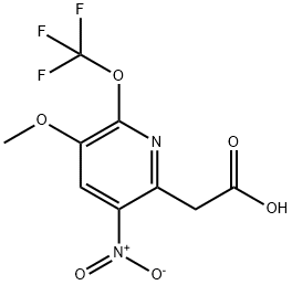 3-Methoxy-5-nitro-2-(trifluoromethoxy)pyridine-6-acetic acid Structure