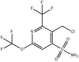 3-(Chloromethyl)-6-(trifluoromethoxy)-2-(trifluoromethyl)pyridine-4-sulfonamide Structure