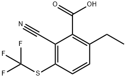 2-Cyano-6-ethyl-3-(trifluoromethylthio)benzoic acid Structure