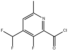 4-(Difluoromethyl)-3-fluoro-6-methylpyridine-2-carbonyl chloride 구조식 이미지