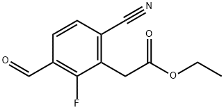 Ethyl 6-cyano-2-fluoro-3-formylphenylacetate Structure