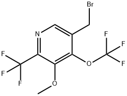 5-(Bromomethyl)-3-methoxy-4-(trifluoromethoxy)-2-(trifluoromethyl)pyridine Structure