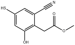 Methyl 2-cyano-6-hydroxy-4-mercaptophenylacetate Structure