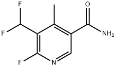 3-(Difluoromethyl)-2-fluoro-4-methylpyridine-5-carboxamide Structure