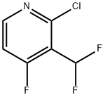 Pyridine, 2-chloro-3-(difluoromethyl)-4-fluoro- Structure