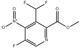 Methyl 3-(difluoromethyl)-5-fluoro-4-nitropyridine-2-carboxylate Structure