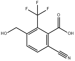 6-Cyano-3-hydroxymethyl-2-(trifluoromethyl)benzoic acid Structure