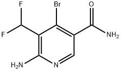 2-Amino-4-bromo-3-(difluoromethyl)pyridine-5-carboxamide Structure