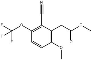 Methyl 2-cyano-6-methoxy-3-(trifluoromethoxy)phenylacetate Structure