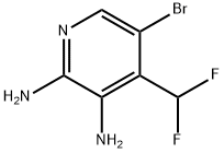 5-Bromo-2,3-diamino-4-(difluoromethyl)pyridine Structure