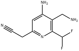 4-Amino-3-(aminomethyl)-2-(difluoromethyl)pyridine-6-acetonitrile Structure