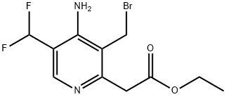 Ethyl 4-amino-3-(bromomethyl)-5-(difluoromethyl)pyridine-2-acetate Structure