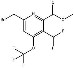 Methyl 6-(bromomethyl)-3-(difluoromethyl)-4-(trifluoromethoxy)pyridine-2-carboxylate Structure