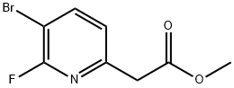 methyl 2-(5-bromo-6-fluoropyridin-2-yl)acetate Structure