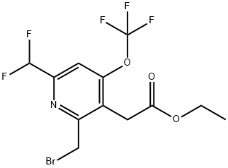 Ethyl 2-(bromomethyl)-6-(difluoromethyl)-4-(trifluoromethoxy)pyridine-3-acetate Structure