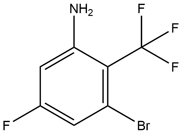 3-Bromo-5-fluoro-2-(trifluoromethyl)benzenamine Structure