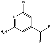 6-Bromo-4-(difluoromethyl)pyridin-2-amine Structure