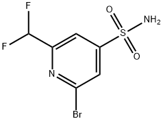 2-Bromo-6-(difluoromethyl)pyridine-4-sulfonamide Structure