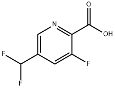 2-Pyridinecarboxylic acid, 5-(difluoromethyl)-3-fluoro- Structure