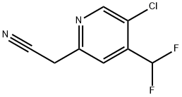 5-Chloro-4-(difluoromethyl)pyridine-2-acetonitrile Structure