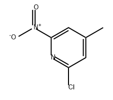 Pyridine, 2-chloro-4-methyl-6-nitro- Structure