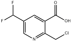 2-(Chloromethyl)-5-(difluoromethyl)pyridine-3-carboxylic acid Structure