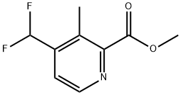 2-Pyridinecarboxylic acid, 4-(difluoromethyl)-3-methyl-, methyl ester 구조식 이미지