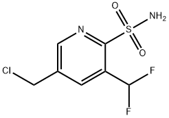 5-(Chloromethyl)-3-(difluoromethyl)pyridine-2-sulfonamide Structure