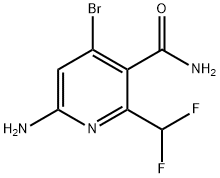 6-Amino-4-bromo-2-(difluoromethyl)pyridine-3-carboxamide Structure