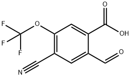 4-Cyano-2-formyl-5-(trifluoromethoxy)benzoic acid Structure