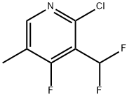 2-Chloro-3-(difluoromethyl)-4-fluoro-5-methylpyridine Structure