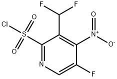 3-(Difluoromethyl)-5-fluoro-4-nitropyridine-2-sulfonyl chloride Structure