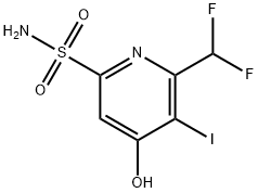 2-(Difluoromethyl)-4-hydroxy-3-iodopyridine-6-sulfonamide Structure