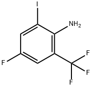 Benzenamine, 4-fluoro-2-iodo-6-(trifluoromethyl)- Structure